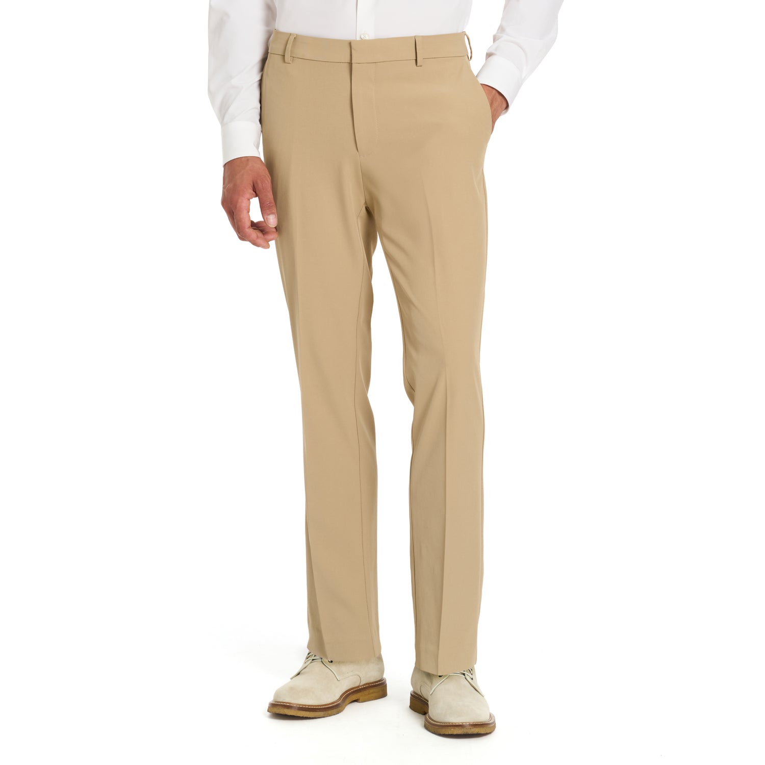 men's van heusen flex straight fit no iron dress pant Premium Soft Lux Flex Dress Pant Monument Heather / 30 / 32