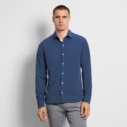 360 Comfort Long Sleeve Button Up Top Solid – Slim Fit