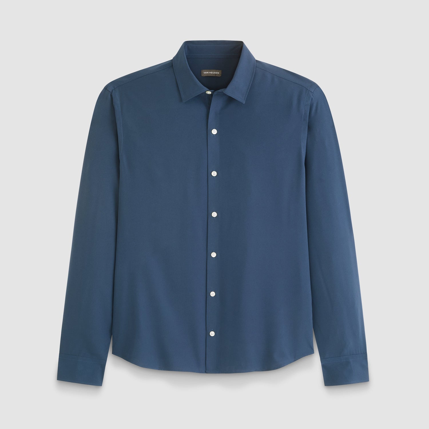 360 Comfort Long Sleeve Button Up Top Solid - Slim Fit Van Heusen 360 Comfort Long Sleeve Button Up Top Solid - Slim Fit Van Heusen