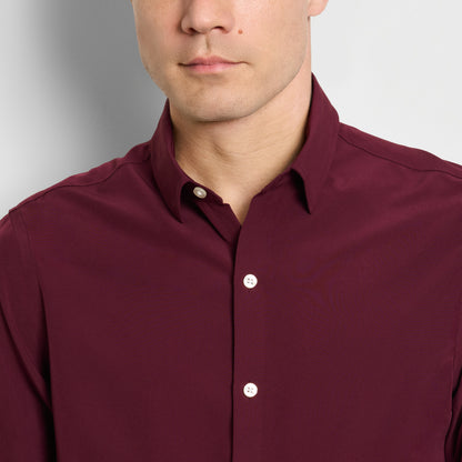 360 Comfort Long Sleeve Button Up Top Solid – Slim Fit