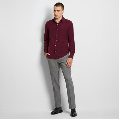 360 Comfort Long Sleeve Button Up Top Solid – Slim Fit