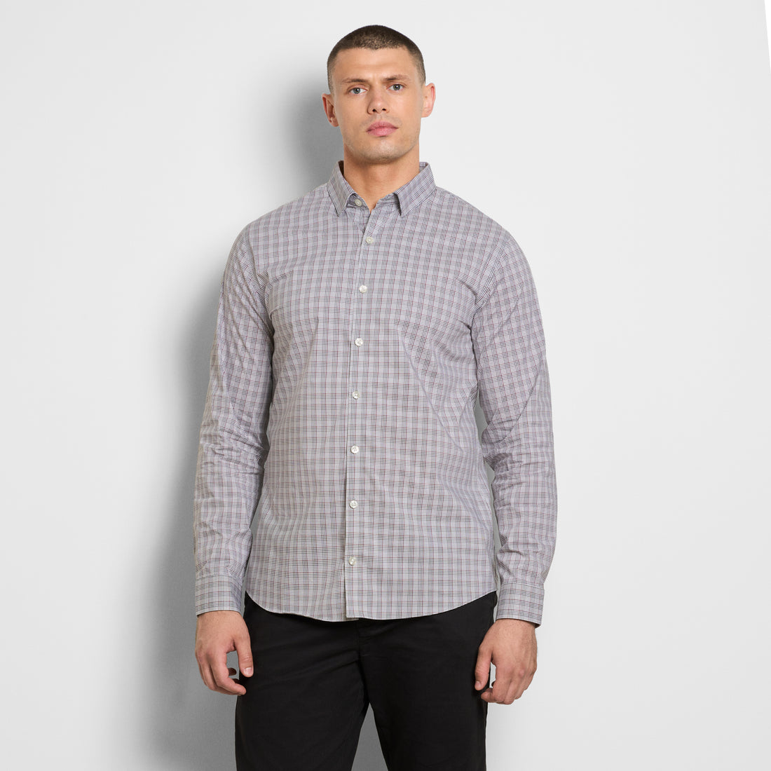Cronbie Long Sleeve Everyday Defense Stain Shield Shirt Tattersall Print - Big &amp; Tall