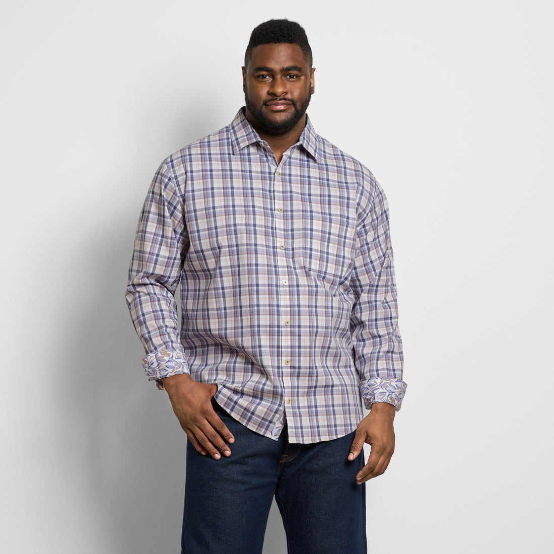 Originals Long Sleeve Easy Plaid Print - Big & Tall