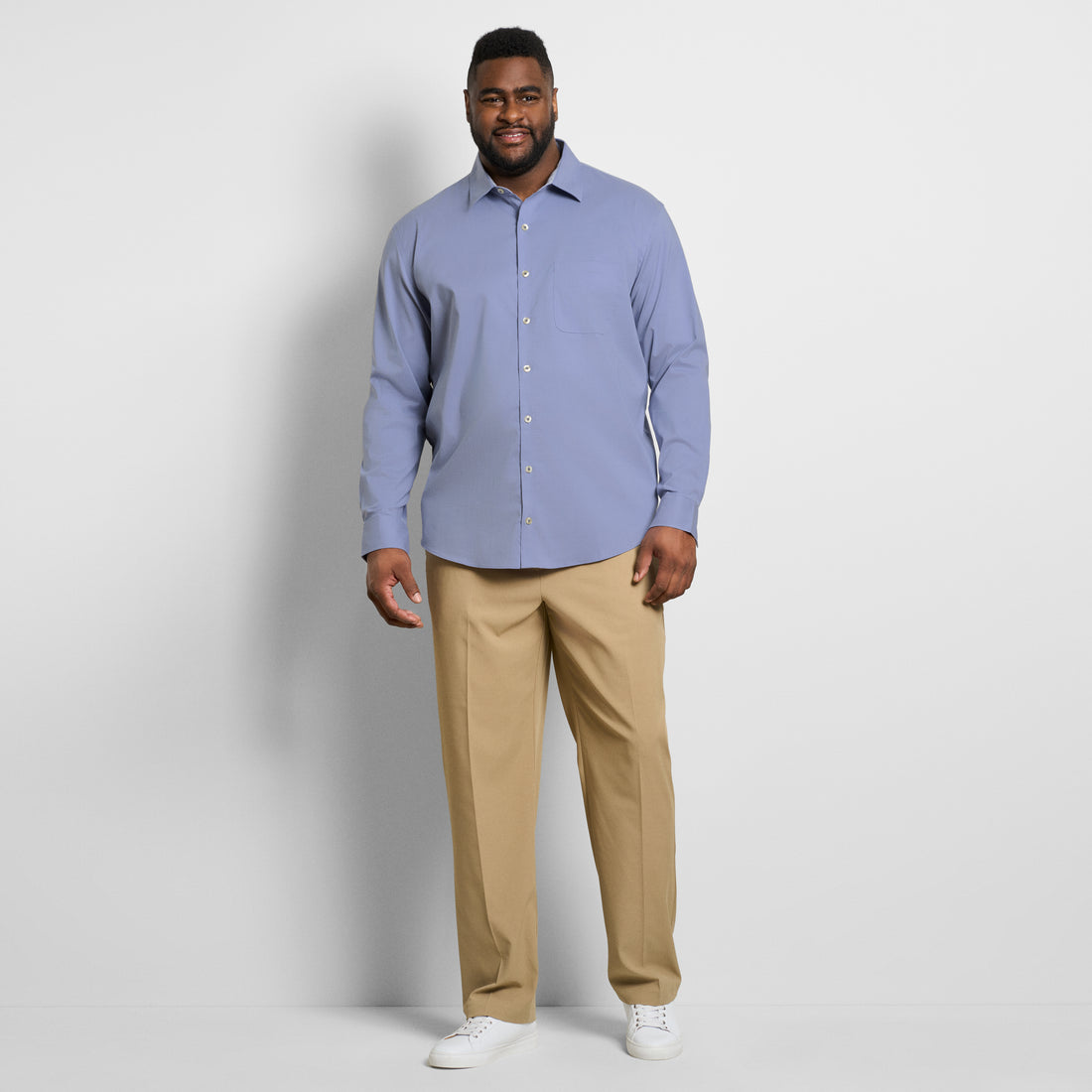 Originals Dobby Dot Print Long Sleeve Shirt - Big &amp; Tall