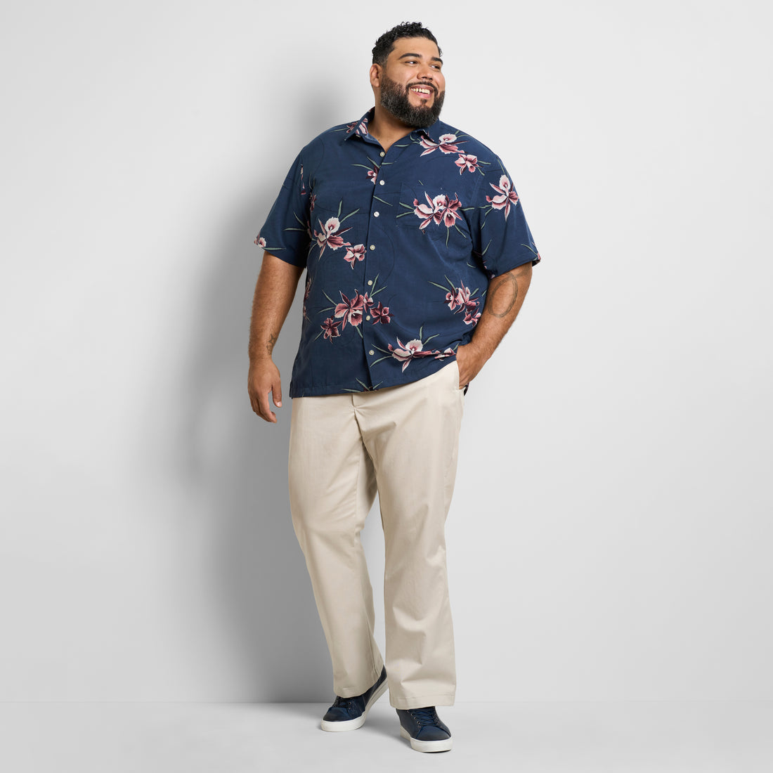 Big &amp; Tall Weekend Printed Short Sleeve Camp Shirt