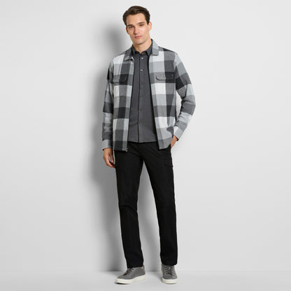 Plaid Zip Front Shirt Jacket