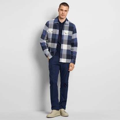 Plaid Zip Front Shirt Jacket