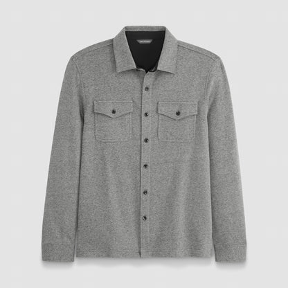 Essential Fleece Knit Long Sleeve Shirt Jacket