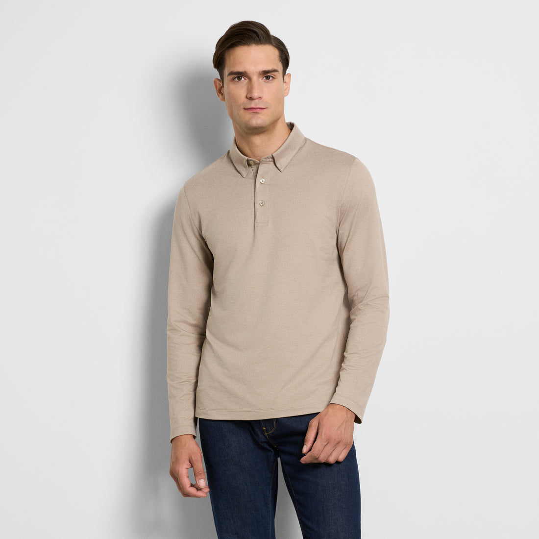Performance Twill Long Sleeve Polo