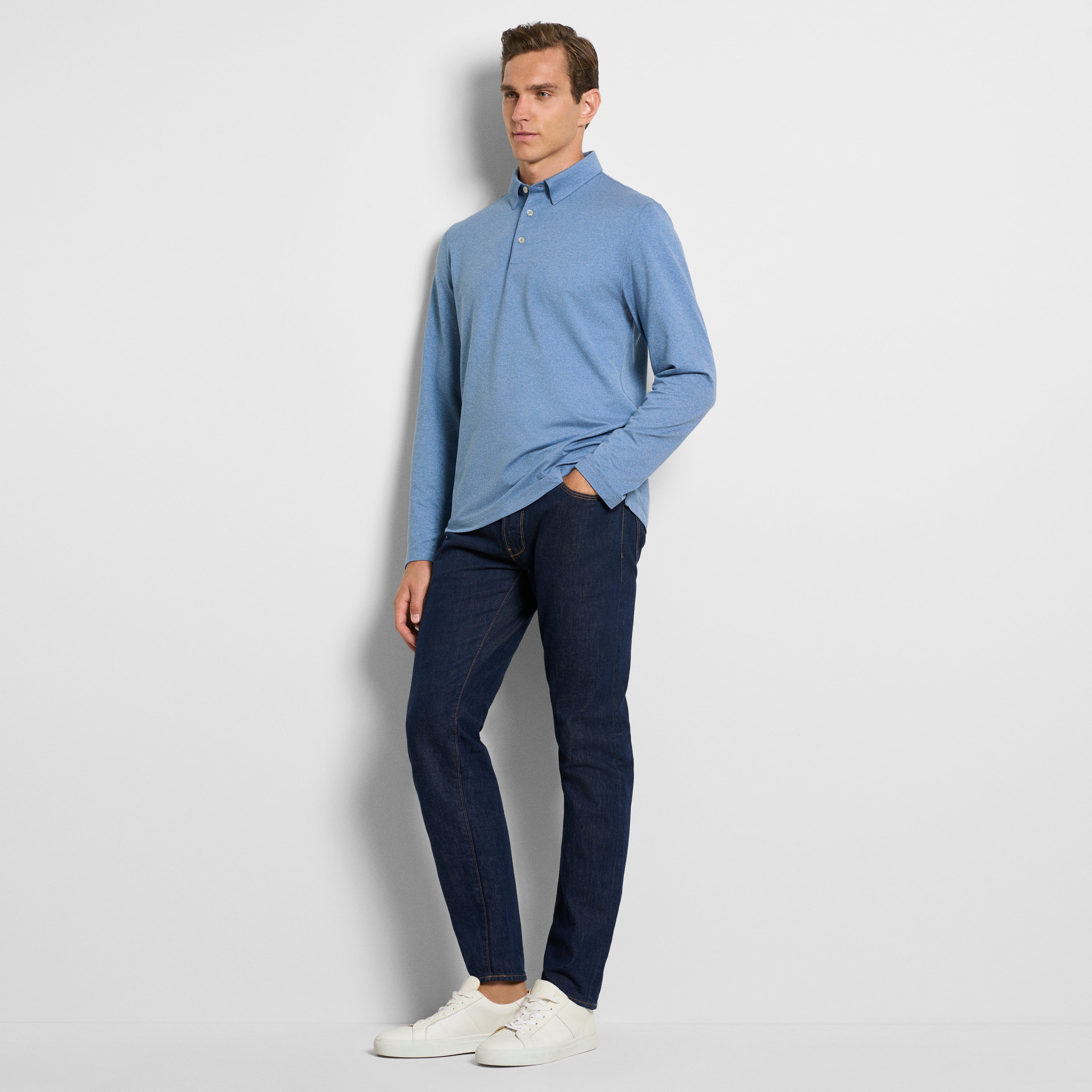 Performance Twill Long Sleeve Polo