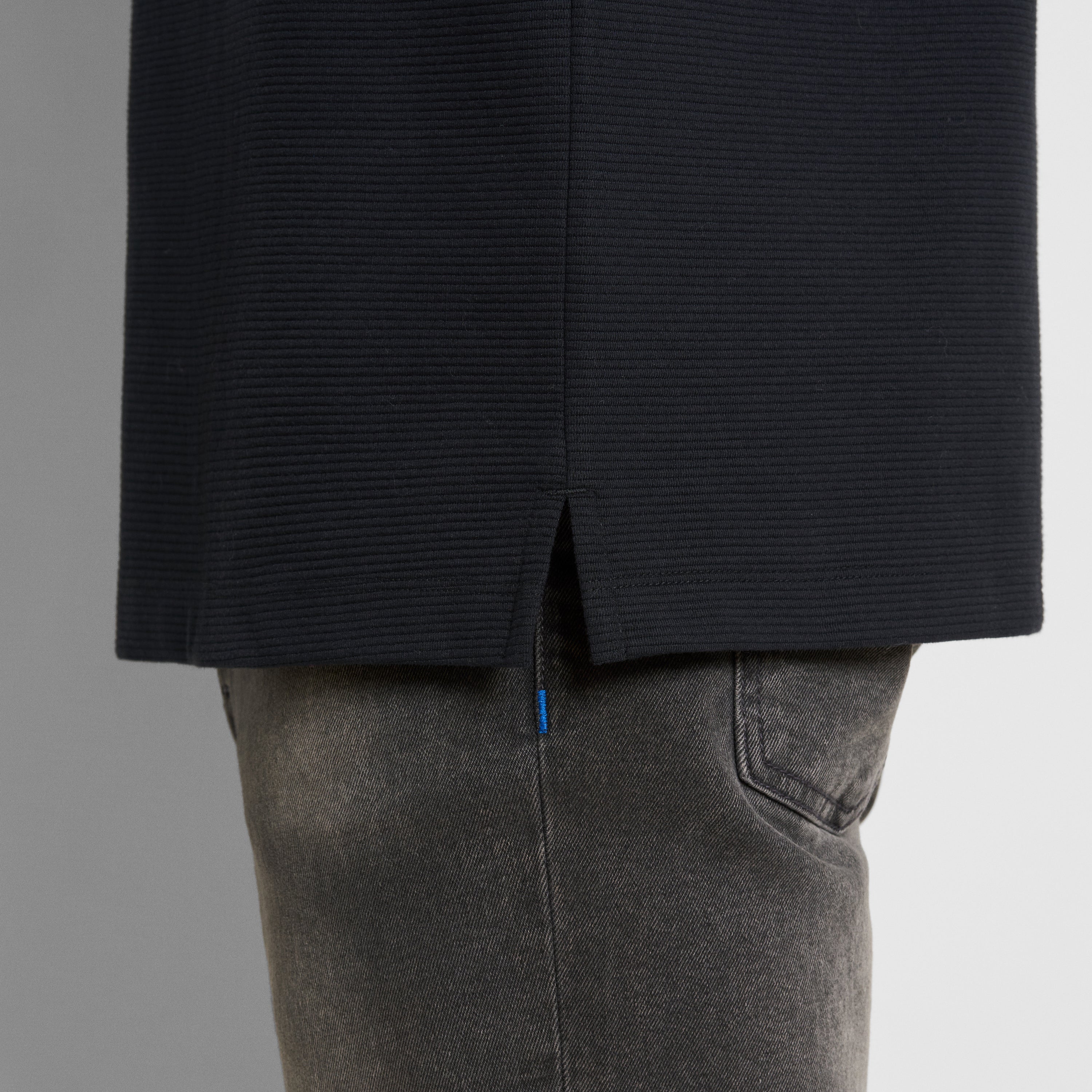 Regular Fit Essential Ottoman Blocked Long Sleeve Polo