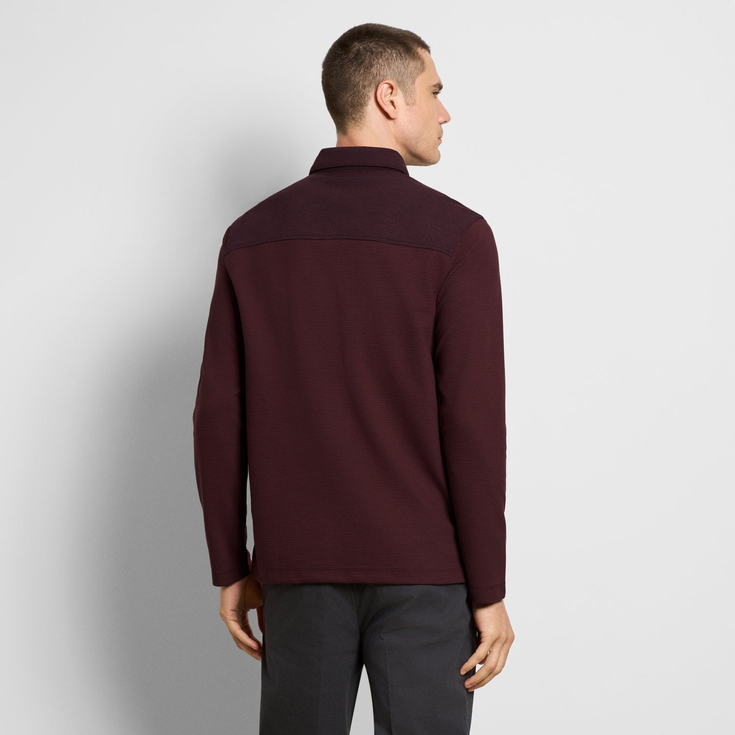 Essential Ottoman Blocked Long Sleeve Polo - Regular Fit