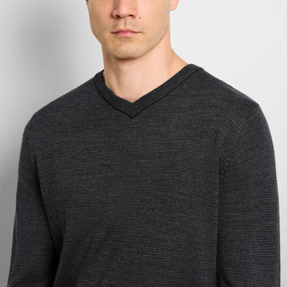 Essential End on End Long Sleeve V-Neck Sweater