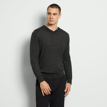 Essential End on End Long Sleeve V-Neck Sweater