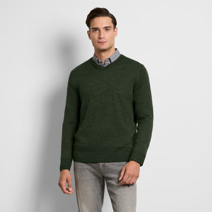 Essential End on End Long Sleeve V-Neck Sweater