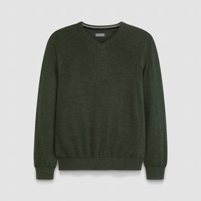 Essential End on End Long Sleeve V-Neck Sweater