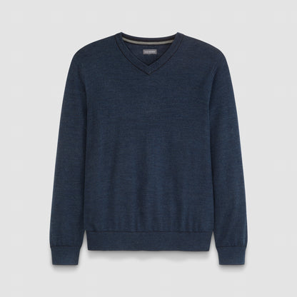 Essential End on End Long Sleeve V-Neck Sweater