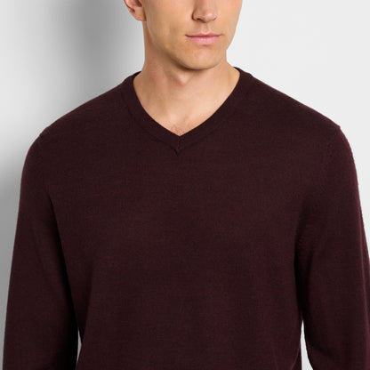 Essential End on End Long Sleeve V-Neck Sweater