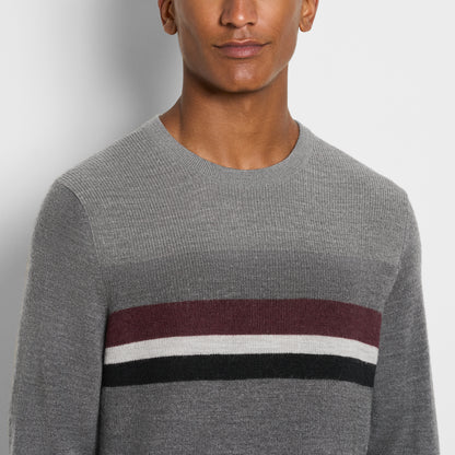 Essential Ski Stripe Long Sleeve Crewneck Sweater
