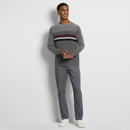 Essential Ski Stripe Long Sleeve Crewneck Sweater