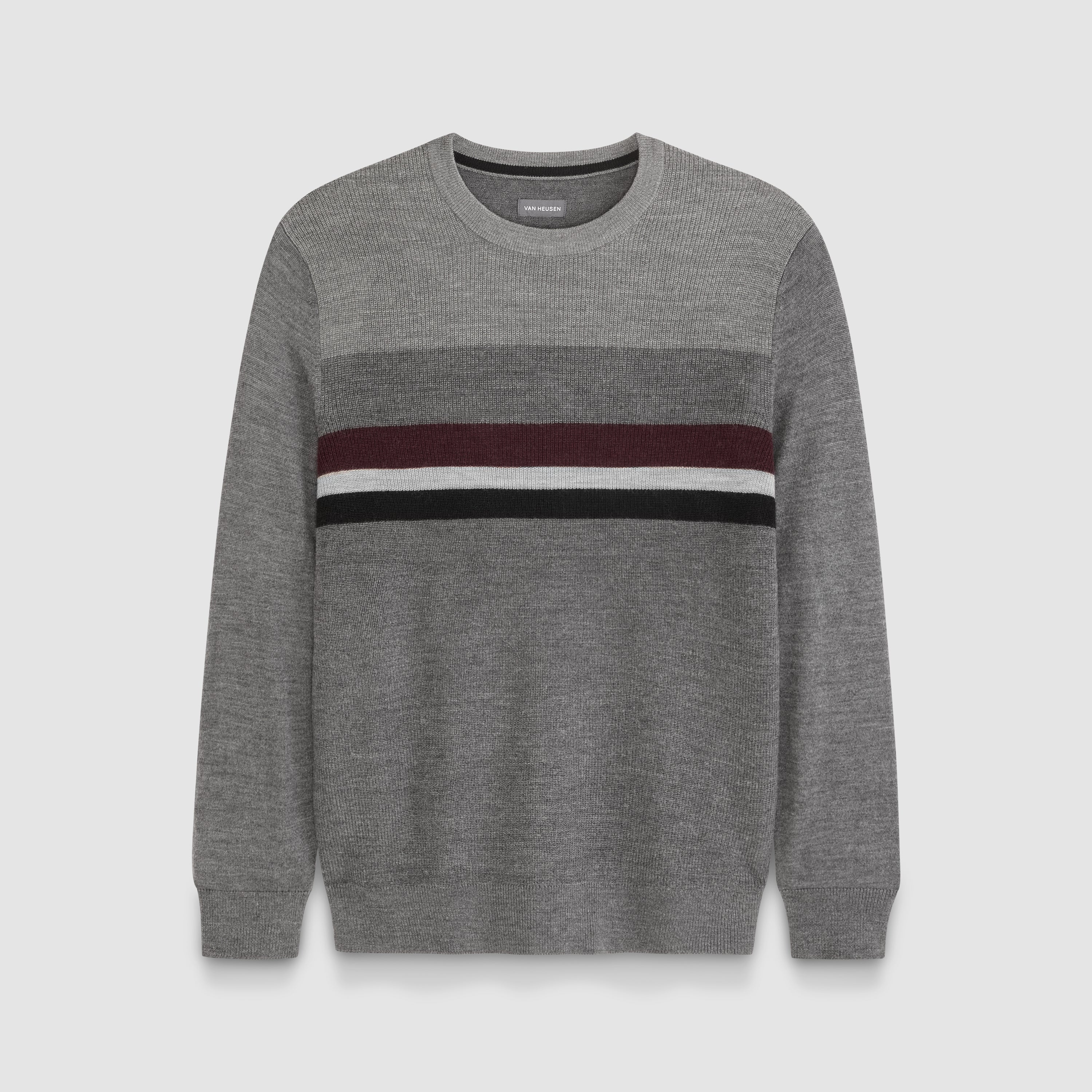 Essential Ski Stripe Long Sleeve Crewneck Sweater