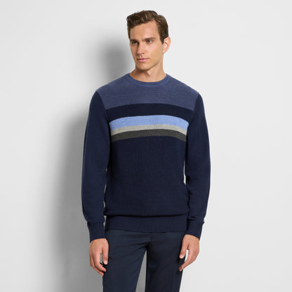 Essential Ski Stripe Long Sleeve Crewneck Sweater