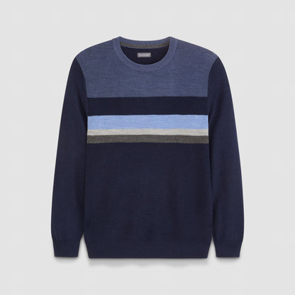 Essential Ski Stripe Long Sleeve Crewneck Sweater