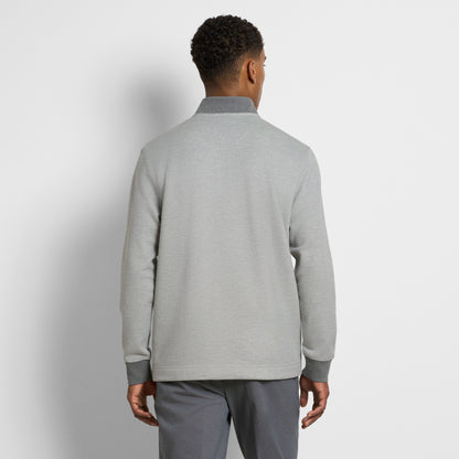 Essential Quarter Zip Pique Long Sleeve Sweater Fleece