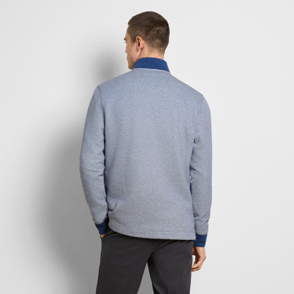 Essential Quarter Zip Pique Long Sleeve Sweater Fleece