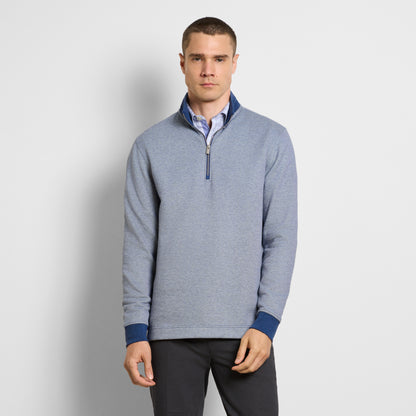 Essential Quarter Zip Pique Long Sleeve Sweater Fleece