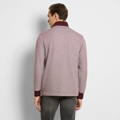 Essential Quarter Zip Pique Long Sleeve Sweater Fleece