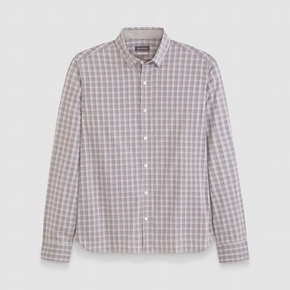 Cronbie Everyday Defense Stain Shield Tattersall Print Long Sleeve Shirt - Slim Fit
