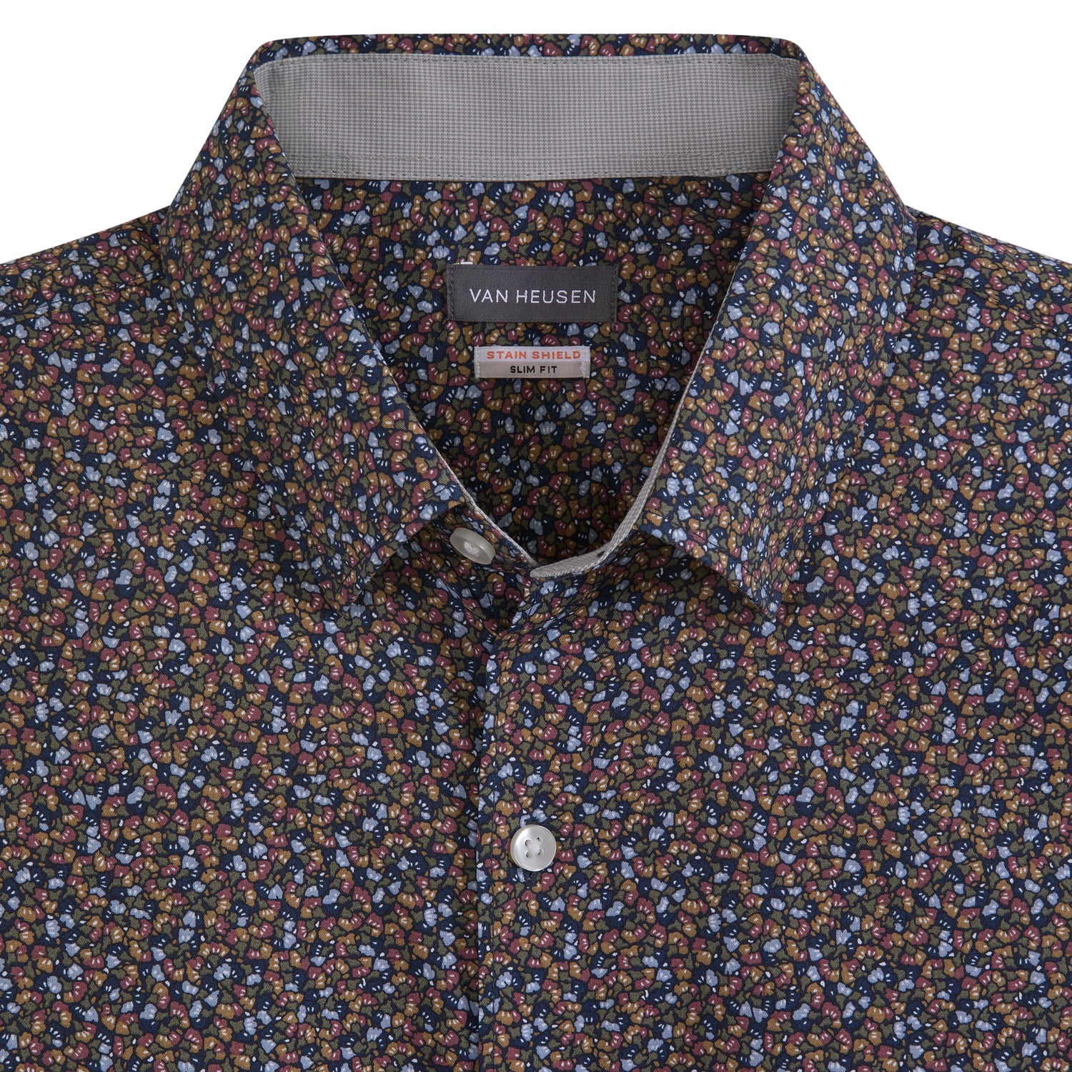 Cronbie Long Sleeve Shirt Stain Shield Shirt Floral Printt - Slim Fit