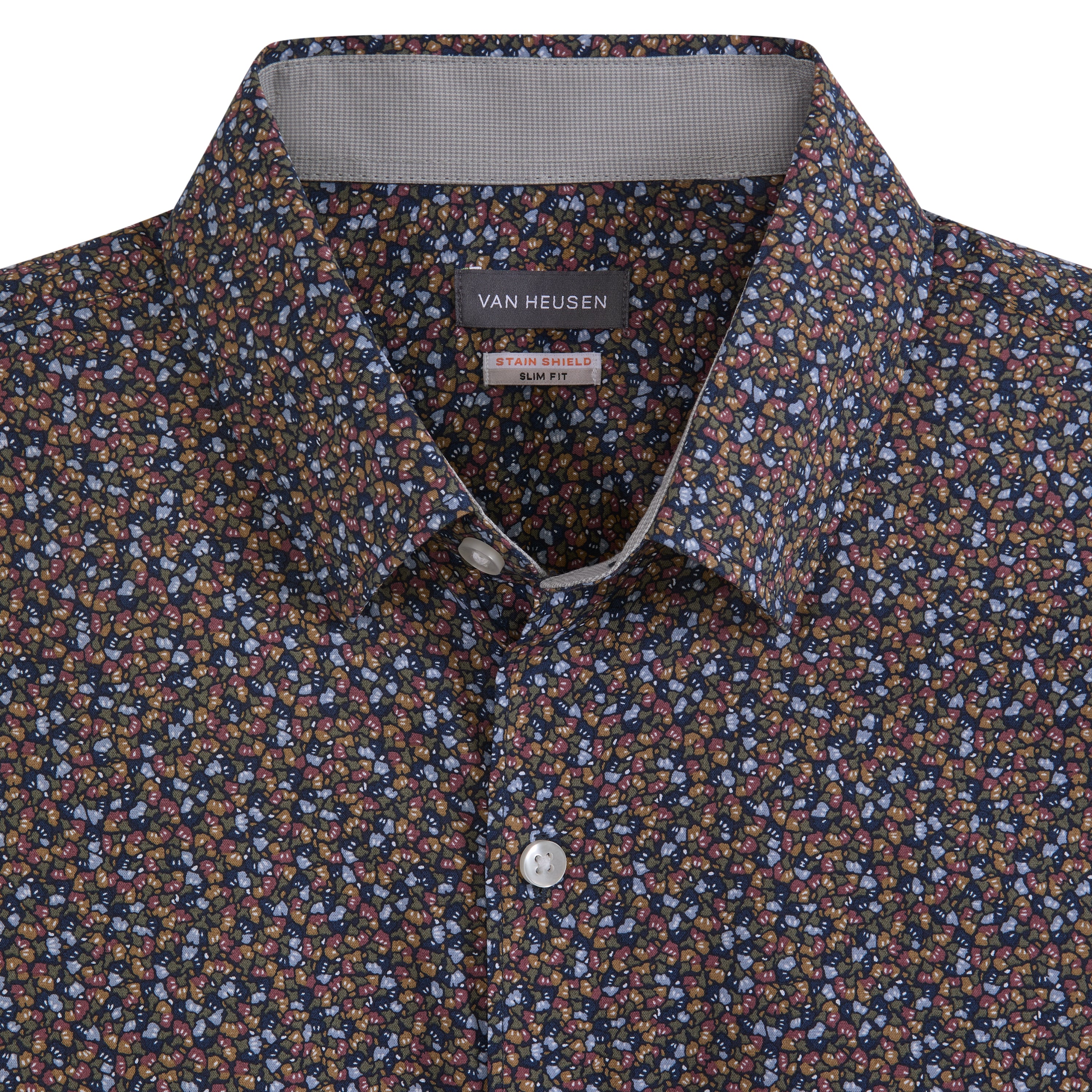 Cronbie Long Sleeve Shirt Stain Shield Shirt Floral Printt - Slim Fit