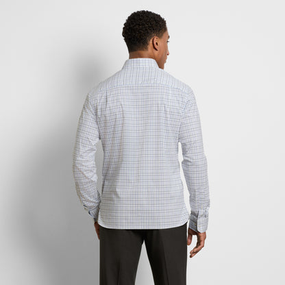 Cronbie Long Sleeve Stain Shield Shirt Open Plaid Print - Slim Fit