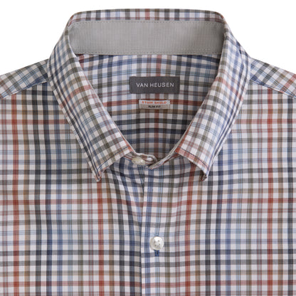 Cronbie Long Sleeve Stain Shield Shirt Tattersall Print - Slim Fit