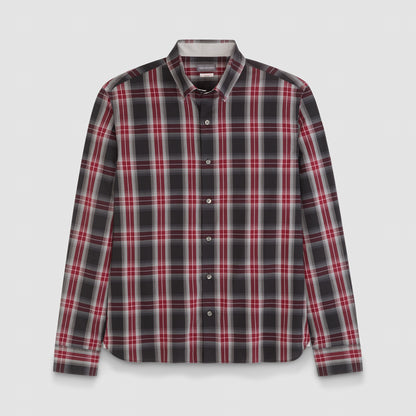 Cronbie Everyday Defense Stain Shield Fave Plaid Print Long Sleeve Shirt - Slim Fit