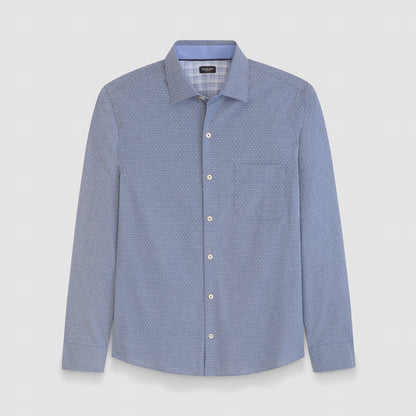Originals Dobby Texture Print Long Sleeve Shirt - Slim Fit