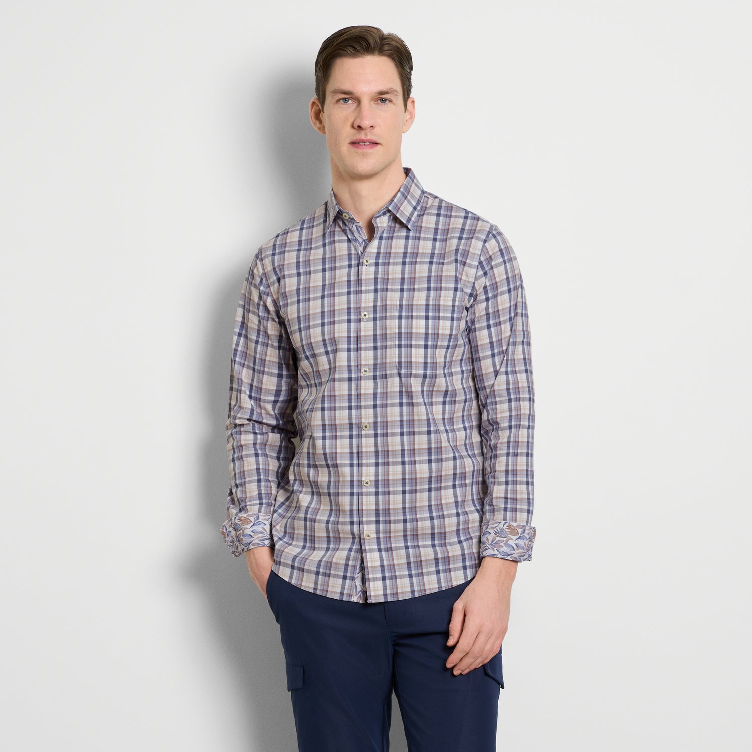 Originals Long Sleeve Easy Plaid Print - Slim Fit