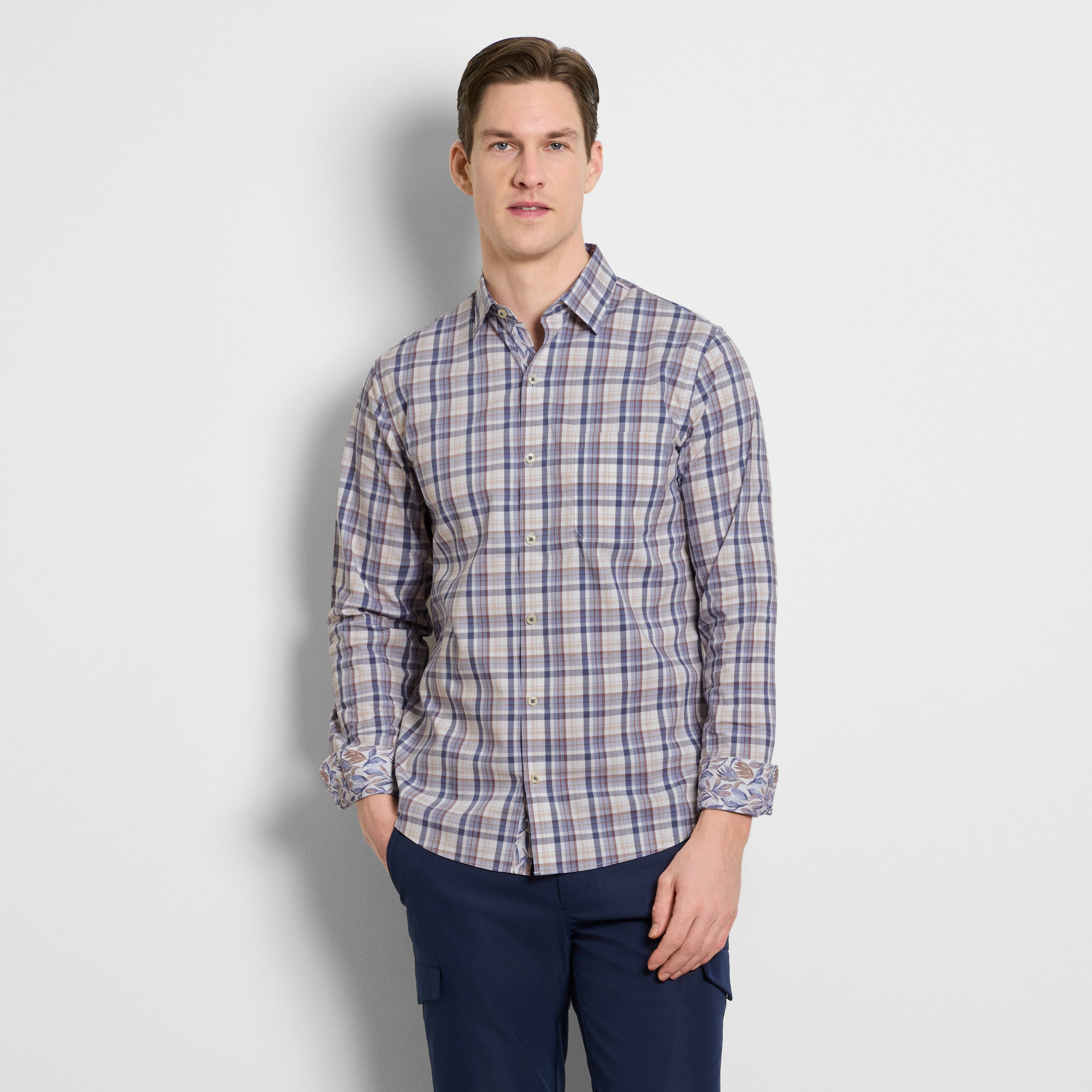 Originals Long Sleeve Easy Plaid Print - Slim Fit