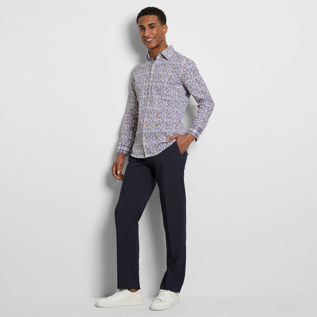 Originals Long Sleeve Halogen Print - Slim Fit