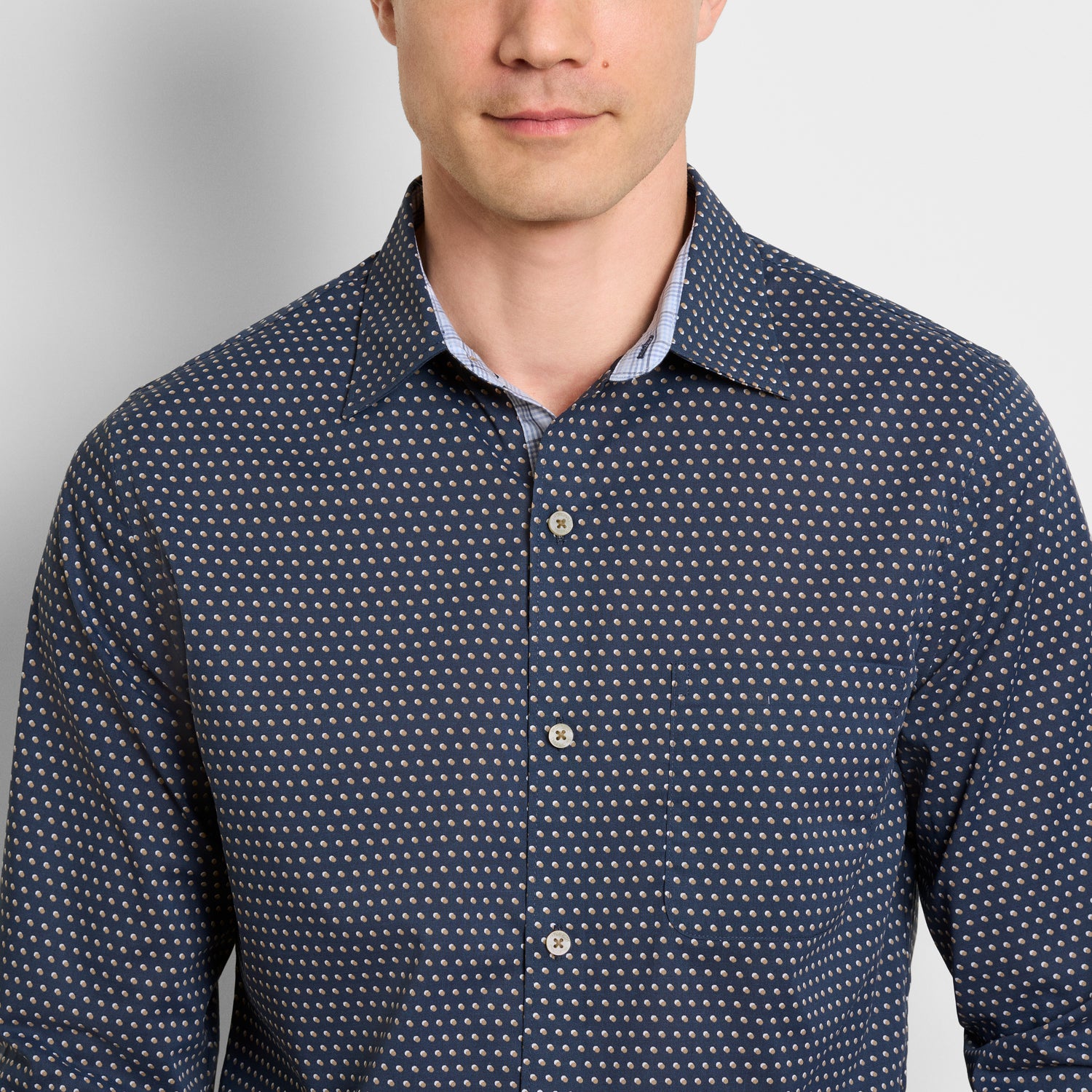 Originals Dot Print Long Sleeve Shirt - Slim Fit