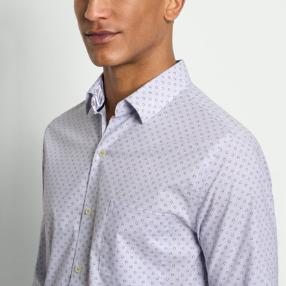 Originals Long Sleeve Shirt Stripe Dot Print - Slim Fit