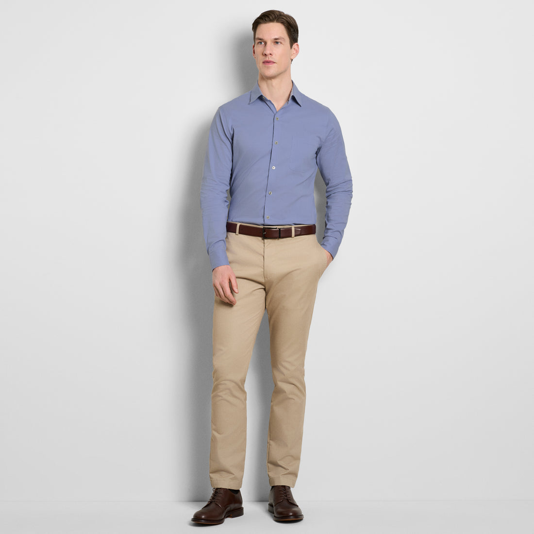 Originals Long Sleeve Shirt Dobby Dot Print - Slim Fit
