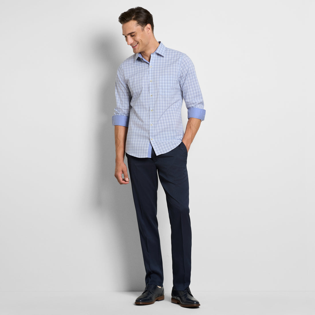 Originals Tattersall Print Long Sleeve Shirt - Slim Fit
