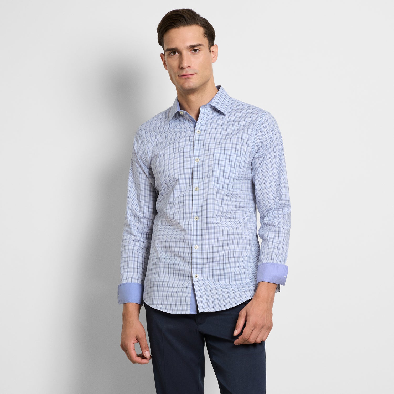 Originals Tattersall Print Long Sleeve Shirt - Slim Fit