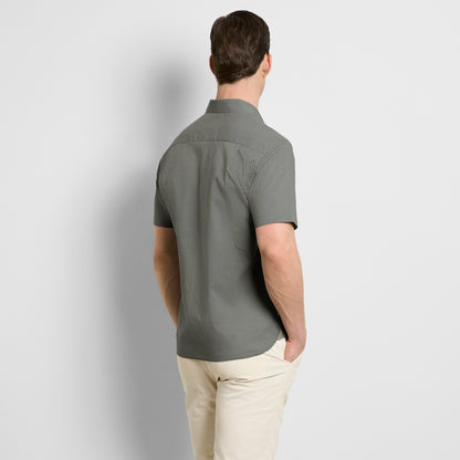 Folsen Short Sleeve Stain Shield Shirt Little Geo Print - Slim Fit