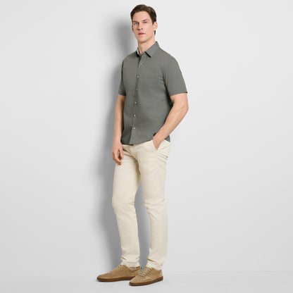 Folsen Short Sleeve Stain Shield Shirt Little Geo Print - Slim Fit