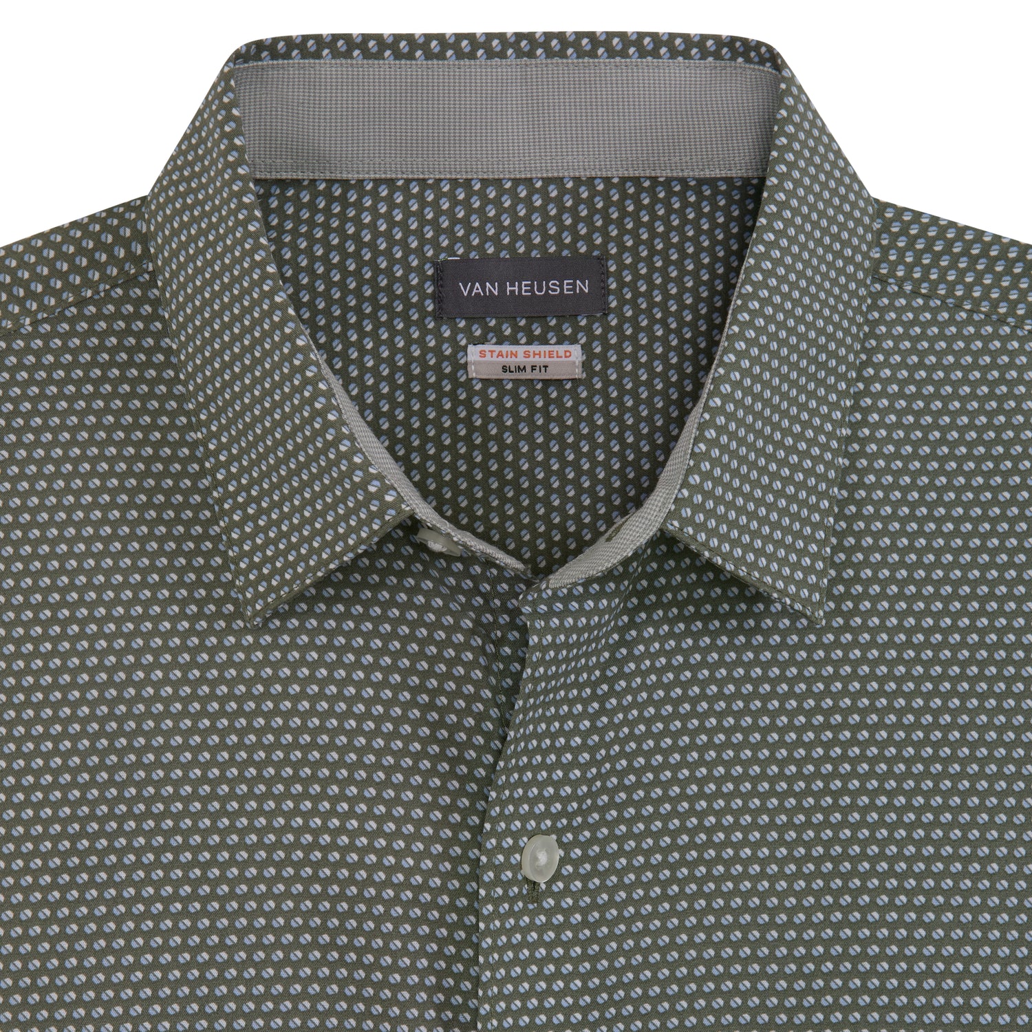 Folsen Short Sleeve Stain Shield Shirt Little Geo Print - Slim Fit