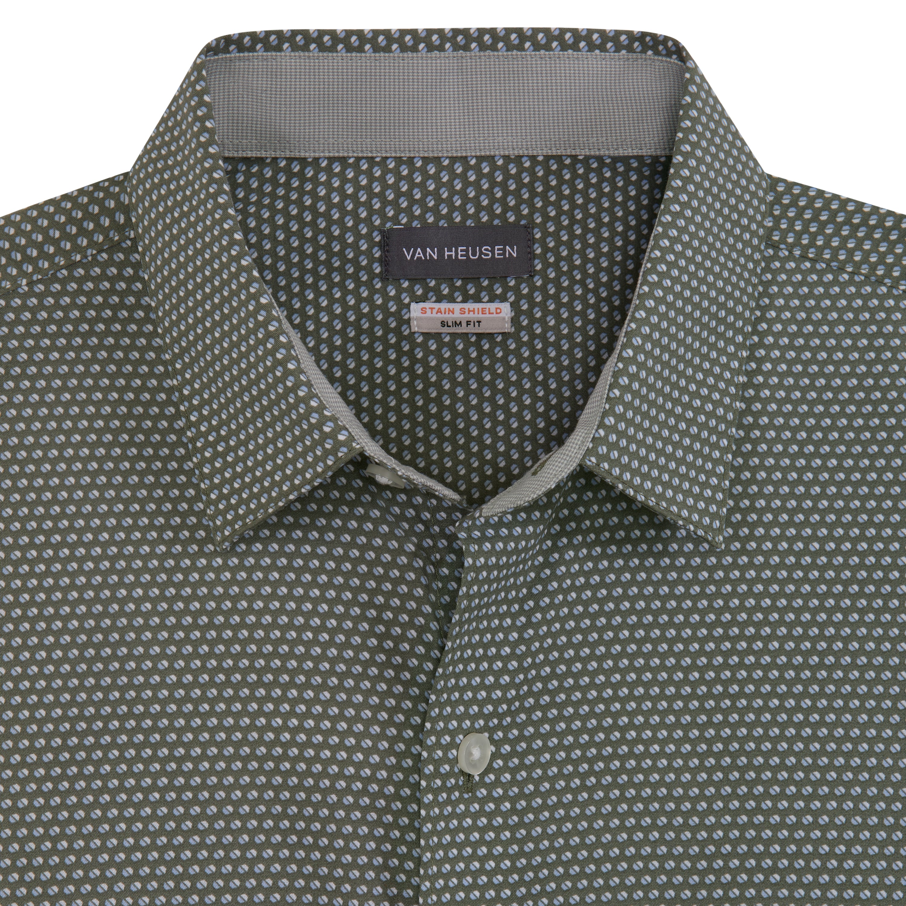 Folsen Short Sleeve Stain Shield Shirt Little Geo Print - Slim Fit